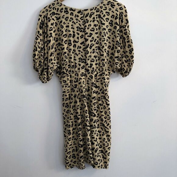 ASOS Maternity Tie Front Mini Tea Dress Leopard Print Dress UK 10 / US 6 / EU 38 - Picture 6 of 8